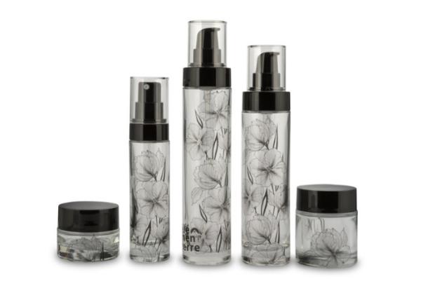 Dustproof 100ml Hair Oil Bottle Round Makeup Pump Bottle With Black Caps
