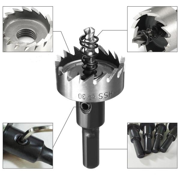 13pc HSS Hole Saw Kit for Stainless Steel 16-53mm