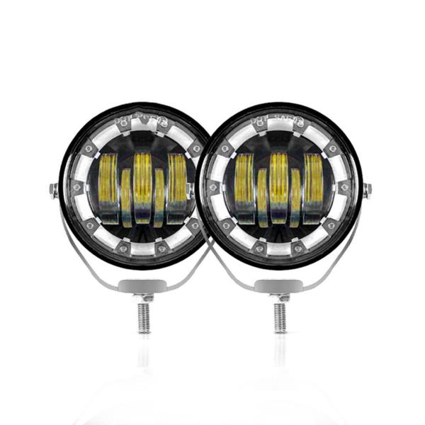 50W 5000LM AC DC 8V 12V 80V Led Fog/Driving Lights Lentes de projeção de holofotes externos Lente DRL Azul Vermelho Amber