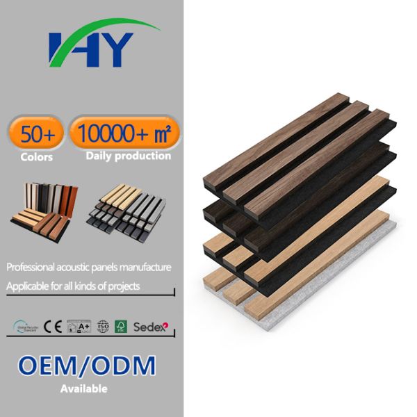 Villa Decoration Sound Absorption Wood Slat Acoustic Panel with MDF Eco-Friendly
