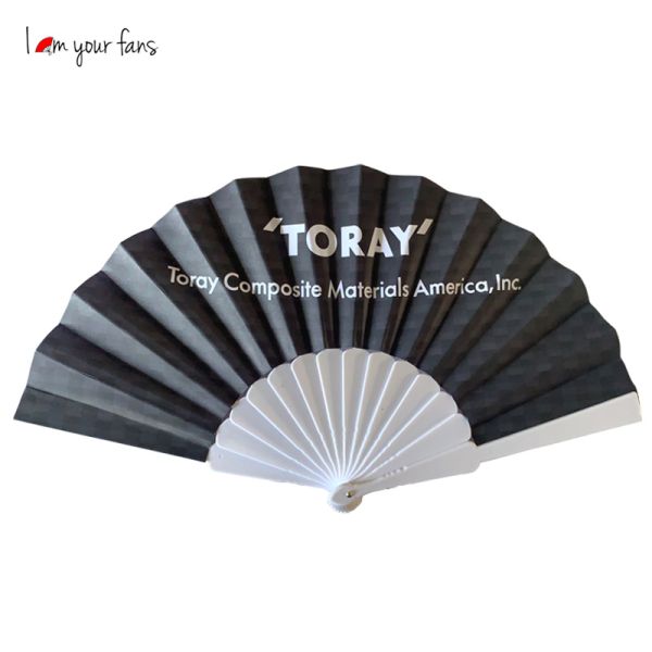 High Quality Promotion Advertising Plastic Plain Handheld Fan Folding Plastic Paper Fan