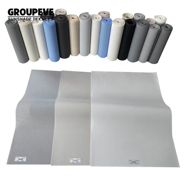 Telas da proteção solar do poliéster da série da proteção C4 de Sun para cortinas de rolo