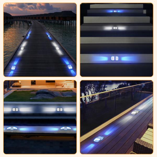 Lumière de pont solaire en forme de voiture à LED clignotante
