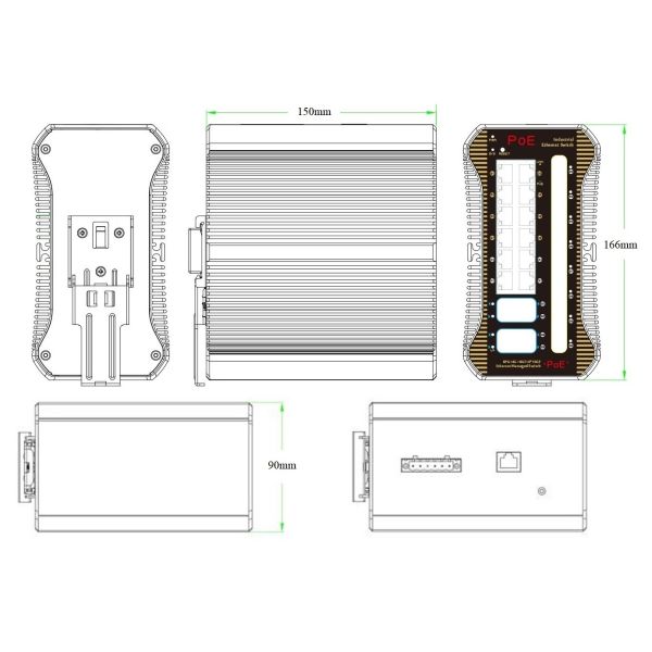 L2+ 24 Port 10G Uplink Managed Industrial PoE Switch With 30W PoE Power