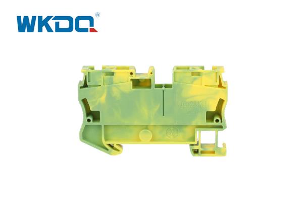 JST 6-PE Universal Din Rail Power Distribution Block , Spring Loaded Wire Connector PE Ground