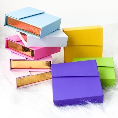 Customized Eyelash Packaging Box Faux Cils Logo Printed Magnetic Gift Boxes With Window