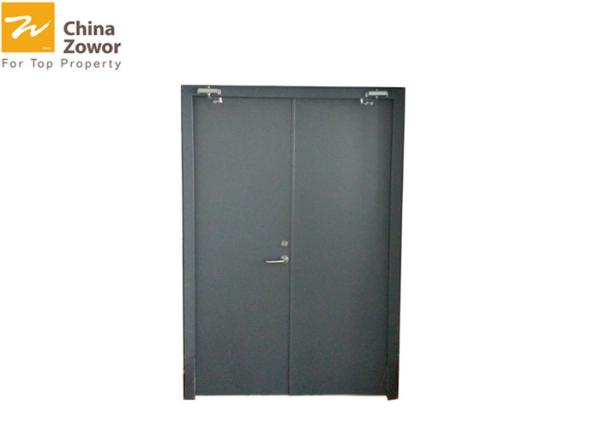 A decoração alta galvanizou portas dobro comerciais revestidas da proteção contra incêndios do PVC/o pó de aço 76 x 82