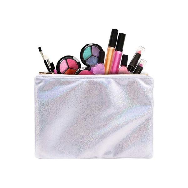 Impression à double face Colorier Glittery Sublimation Sac cosmétique DIY Sac personnalisé pour l'impression par sublimation