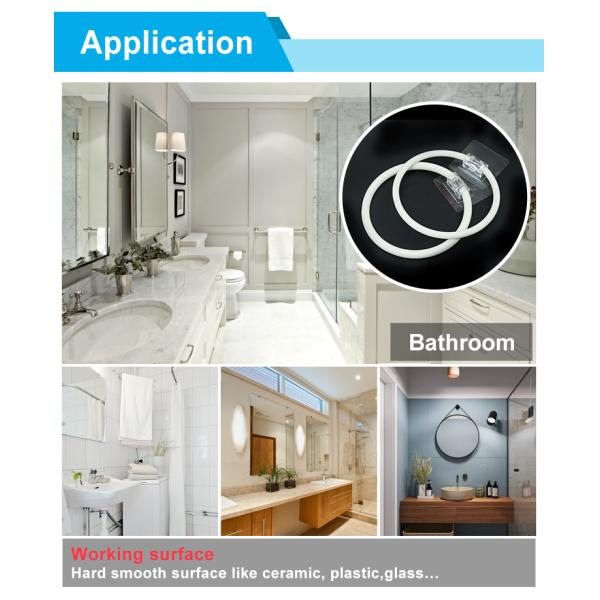 Держатель 5KG кольца полотенца ISO 9001 белый пластиковый повреждает свободный стикер PVC