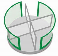 12mm Aluminum Alloy Automatic Revolving Door For Hotel ISO9001