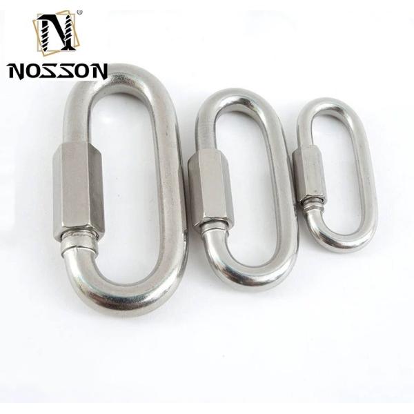 ZINC 304 316 Stainless Steel Square-Shaped Threaded Quick Connecting Links with Black Oxide Finish and Highly Polished