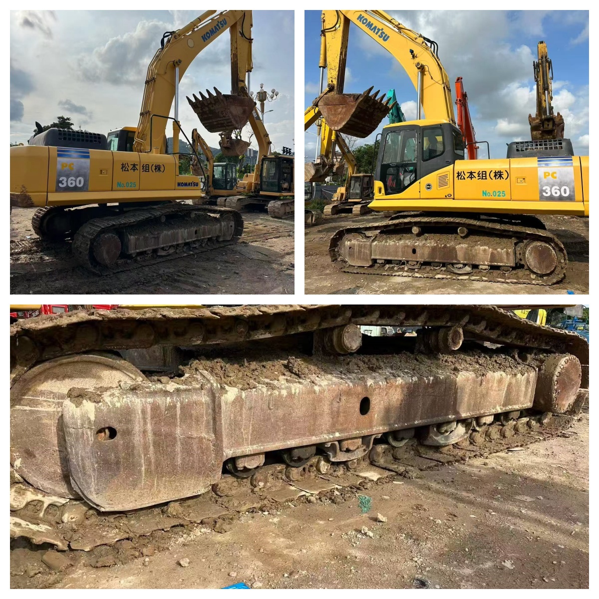 Used KOMATSU PC360-7 Hydraulic Crawler Excavator 1.6m³ Bucket 180kW Engine 33000kg Machine Weight Earthmoving