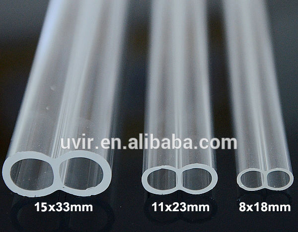 Прозрачная кварцевая трубка для инфракрасных ламп с двойной трубкой 8-33 мм