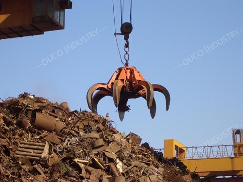 Hydraulic Garbage Crane Grab Bucket For Sewer Garbage Disposal