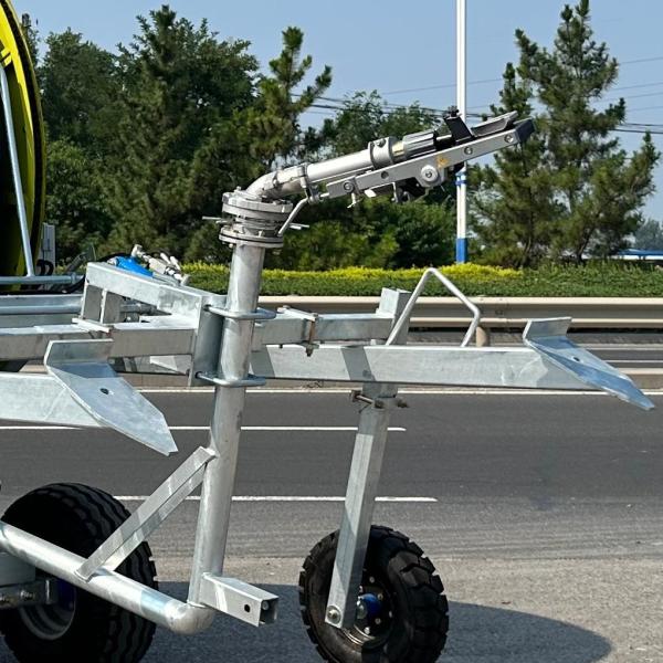 Green Hose Reel Irrigation Equipment Agricultural Machinery 400m Tube Length