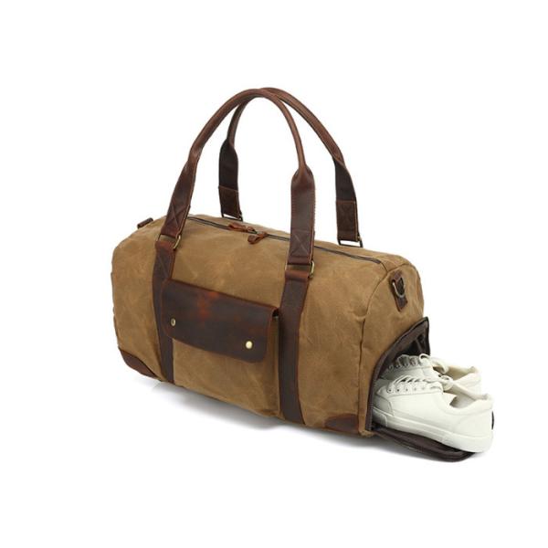Canvas Soft Leather Tote Bag