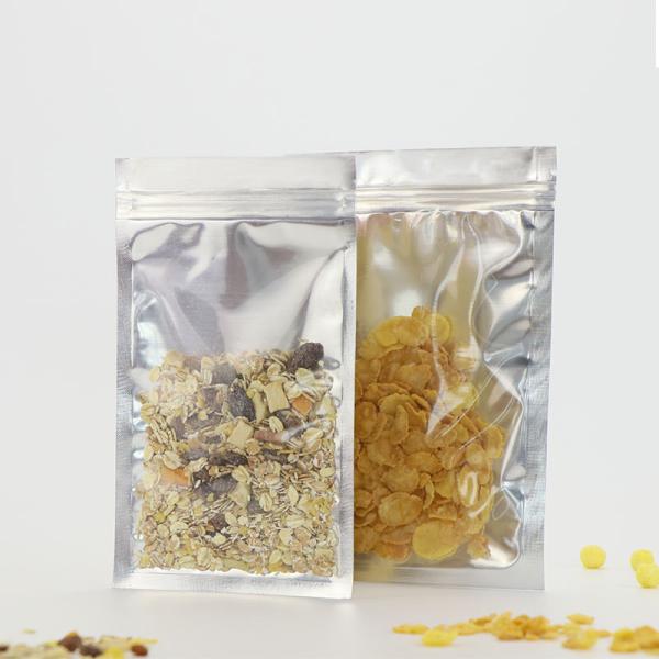 Clear One Side Zipper BOPP Food Packing Pouches