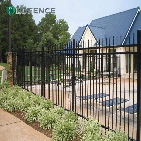 Durable Tubular Steel Fence Made From Galvanized Steel Pipe With Powder Coated Surface Treatment For Corrosion Resistance And Long Lasting
