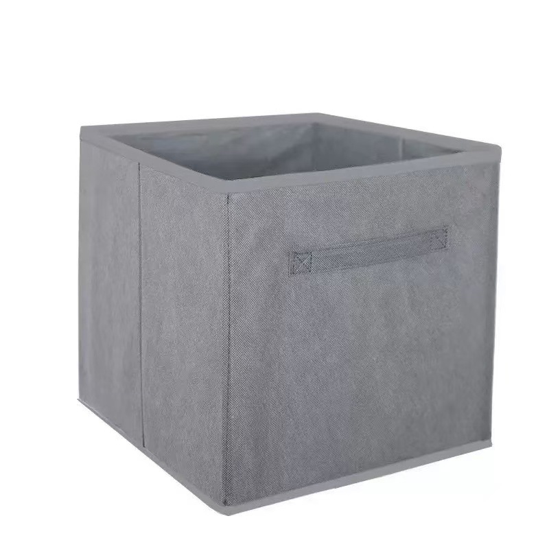 Factory Wholesale Square Foldable Non-Woven Fabric Storage Box Bins Space Saving Closet Storage for Clothing