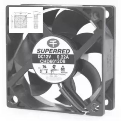 60x60x20 Vehicle Cooling Fan 2100-3600RPM AWG26 Lead Wire UL 1007