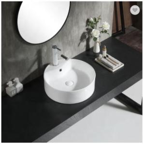 Banheira de lavagem de mesa de cerâmica Banheira de lavagem moderna em sala de