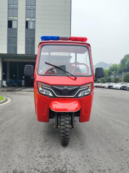 Gasoline Fire Response Tricycle Three Wheeler 300cc Water Cooled Engine With 1500L Water Tank And Full Floating Big Booster Mechanic Brake Rear Axle Q3 Upgraded
