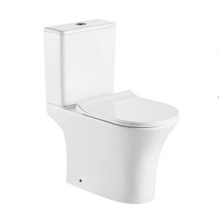 Fabriqué en Chine Salle de bain Crème de vent Sanitaires Deux pièces Toilette Ensemble WC Deux pièces Toilette ronde de plancher à plancher