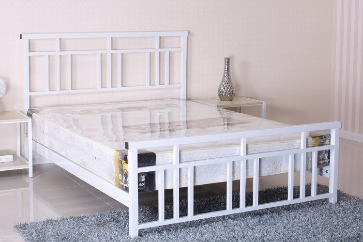 Metal Bed Frame Single Home Furniture Bed with Certifications ISO9001 / ISO14001
