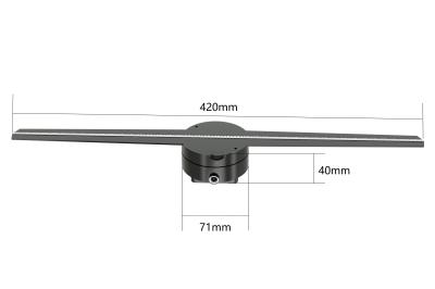 2 Blades 450*224 15W 43cm Hologram Advertising Display