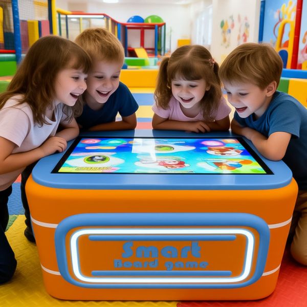Multi-Player Interactive Touchscreen Table for Kids with PVC Material and 970mm*608mm*500mm Size