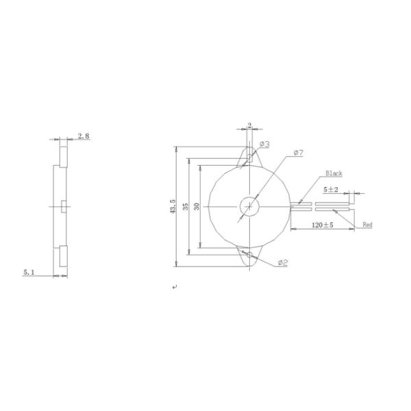 Security 5v Piezo Buzzer D30 X H5.0mm , High Efficient Commercial Door Buzzer
