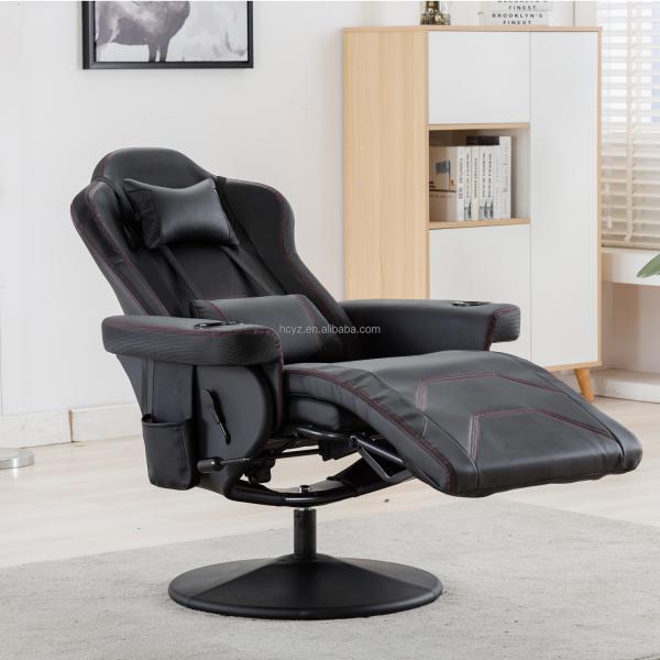 White Racing Style PU Leather Ergonomic Seat Swivel Gaming Sofa for Office
