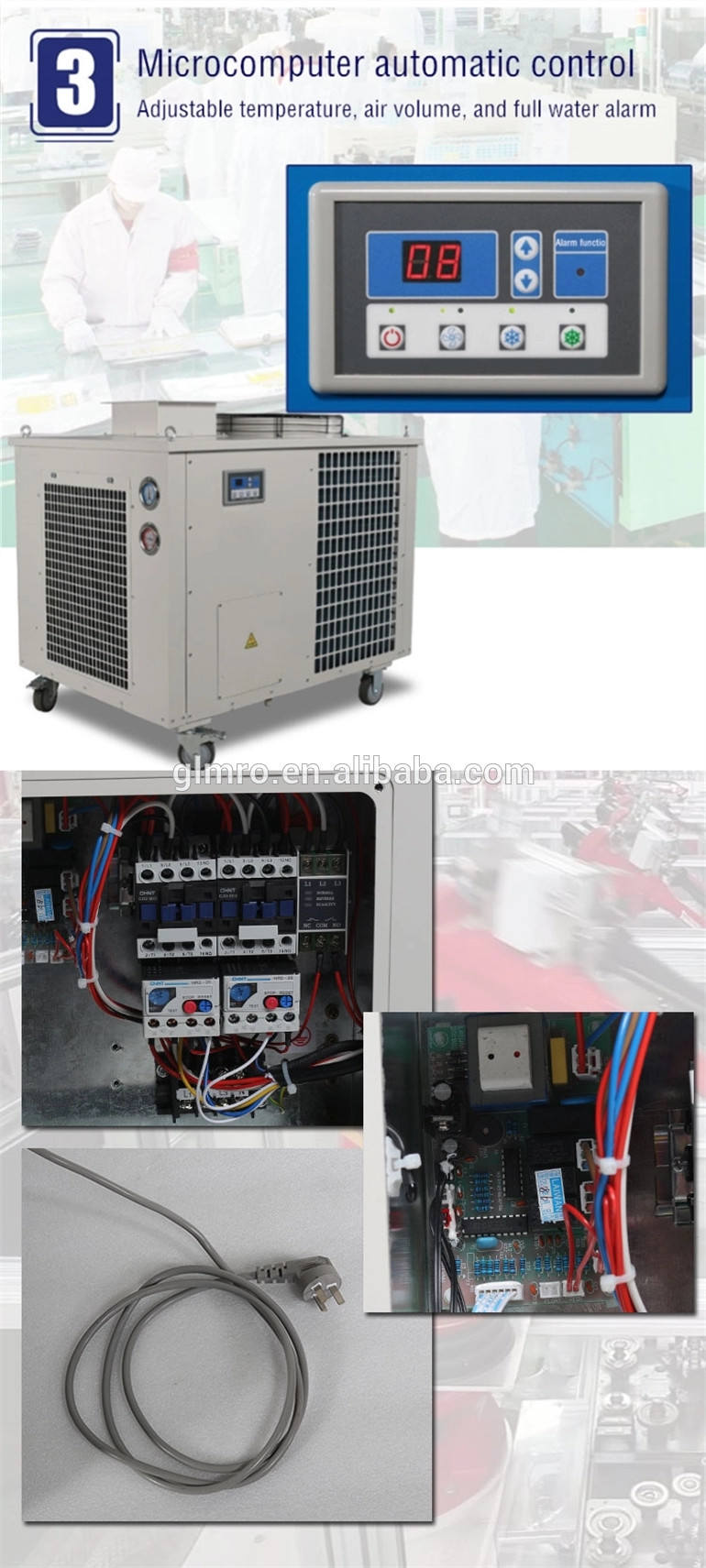охладитель кондиционера шатра 2T портативный с колесами 85300BTU