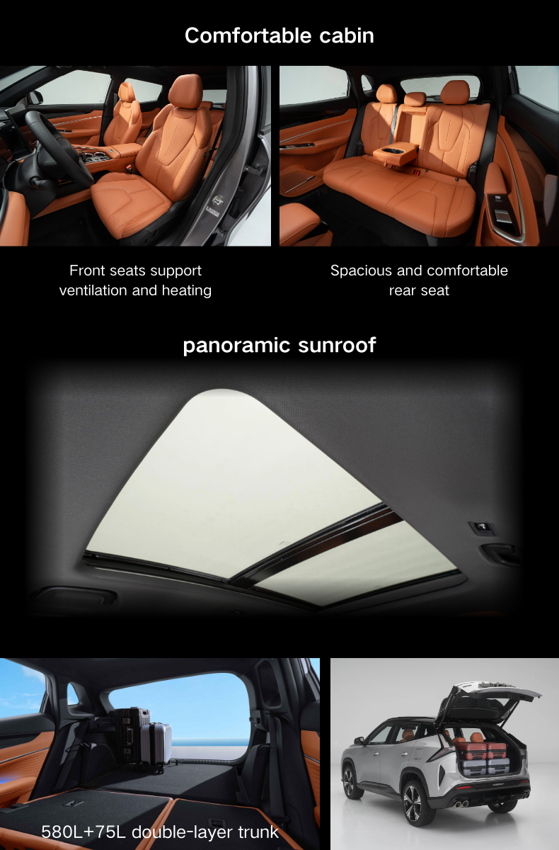 New Generation for Boyue Gasoline Car Low Gas Consumption Compact SUV Leather Electric Adjustable Automatic Transmission
