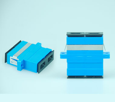 Blue Fiber Optic Adapter Single Mode Fiber Optic Network Adapter Duplex SC / UPC