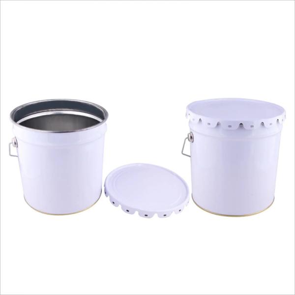 Rust Resistant Round 1 Qt Metal Paint Bucket And Lid HD With Handle Stackable 12cm-43cm