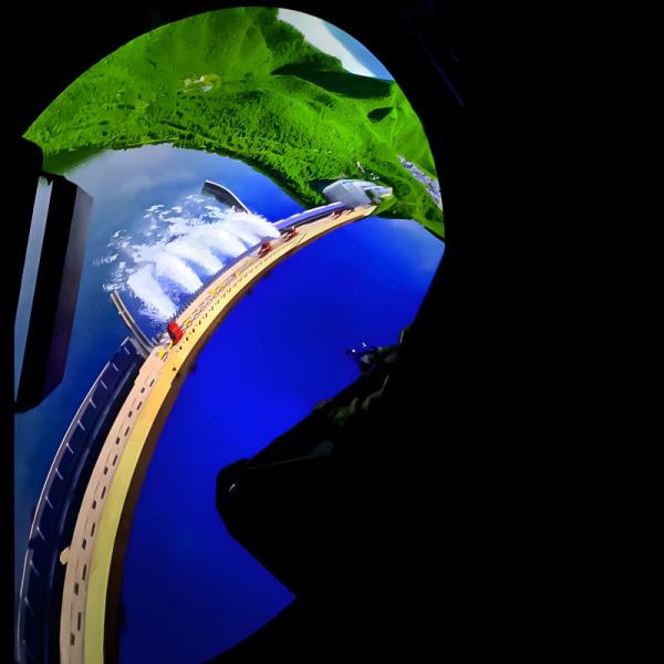 Парк развлечений Виртуальная реальность 9d кинотеатр Летающий кинотеатр Купол Экран