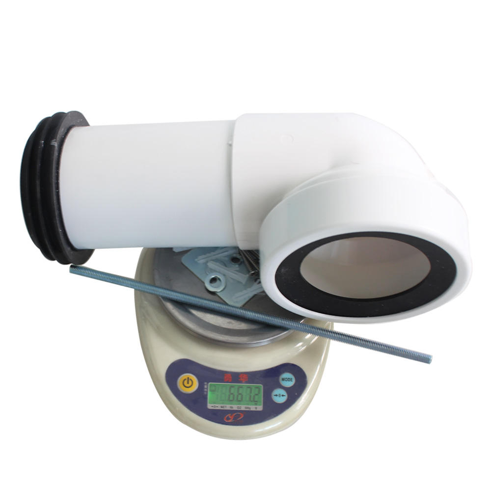 Modern 90-Degree Bend P-Type Steam Trap Sewage Polyvinyl Chloride Pipe HP Bathroom Toilet Drainage WC Pan Connector