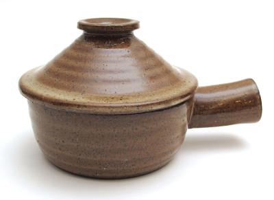 Brown Ceramic Small Kitchen Tools , Hand Made Microwave Stone Cookware