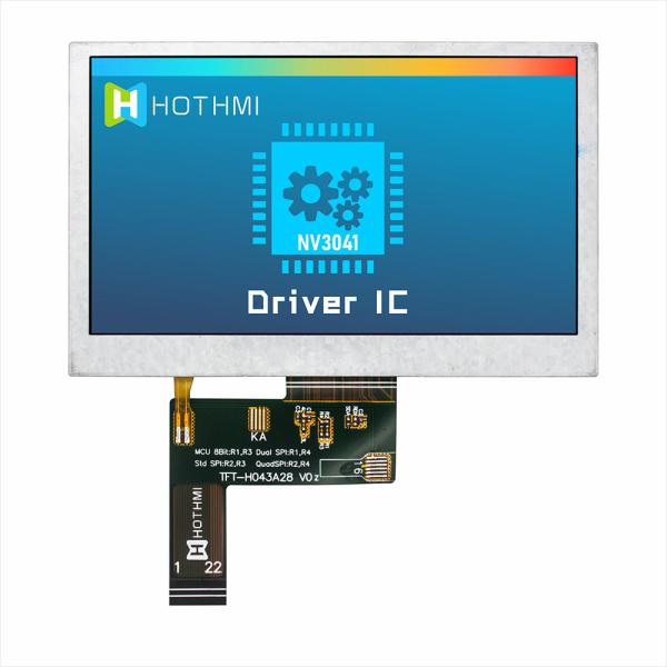 4.3-inch 480x272 high brightness QSPI interface TFT display full viewing angle Anti-static ESD 8KV