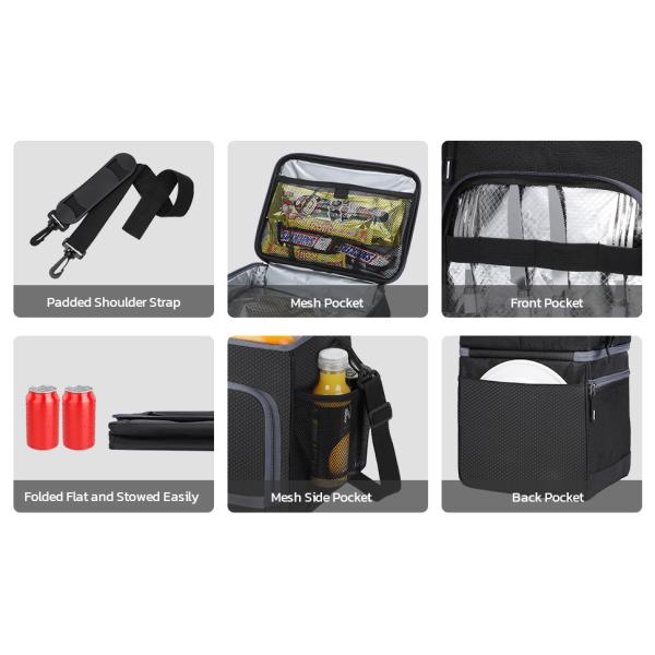 Collapsible Leakproof  Insulated Lunch Cooler Bag Reusable For Women Men