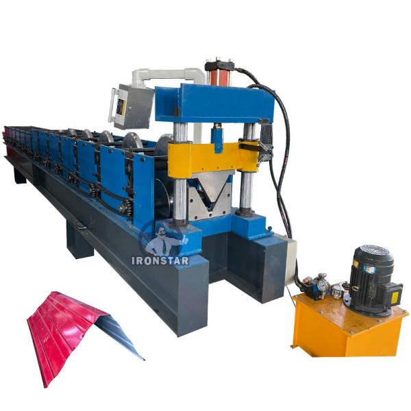 Touch Screen PLC Automatic Valley Tray & Ridge Cap Roll Forming Machine Metal Roof Capping Profile Making Equipment