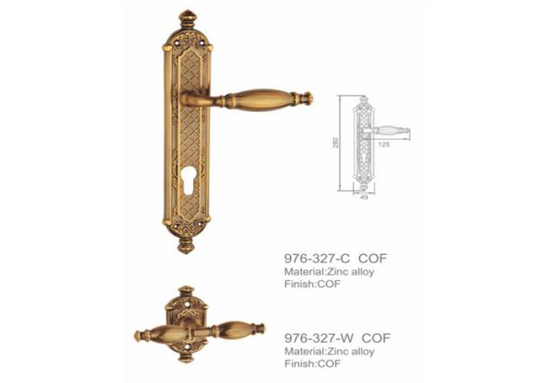 Interior Metal Zinc Alloy Door Handle , Commercial Door Handle Hign Performance