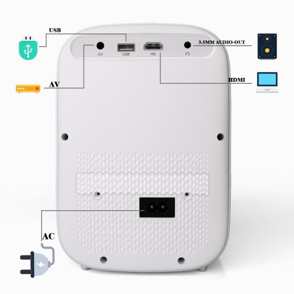 Ehomm F8 Smart Mini Portable Projector 1080P Mini Full HD Projector With Netflix Built In