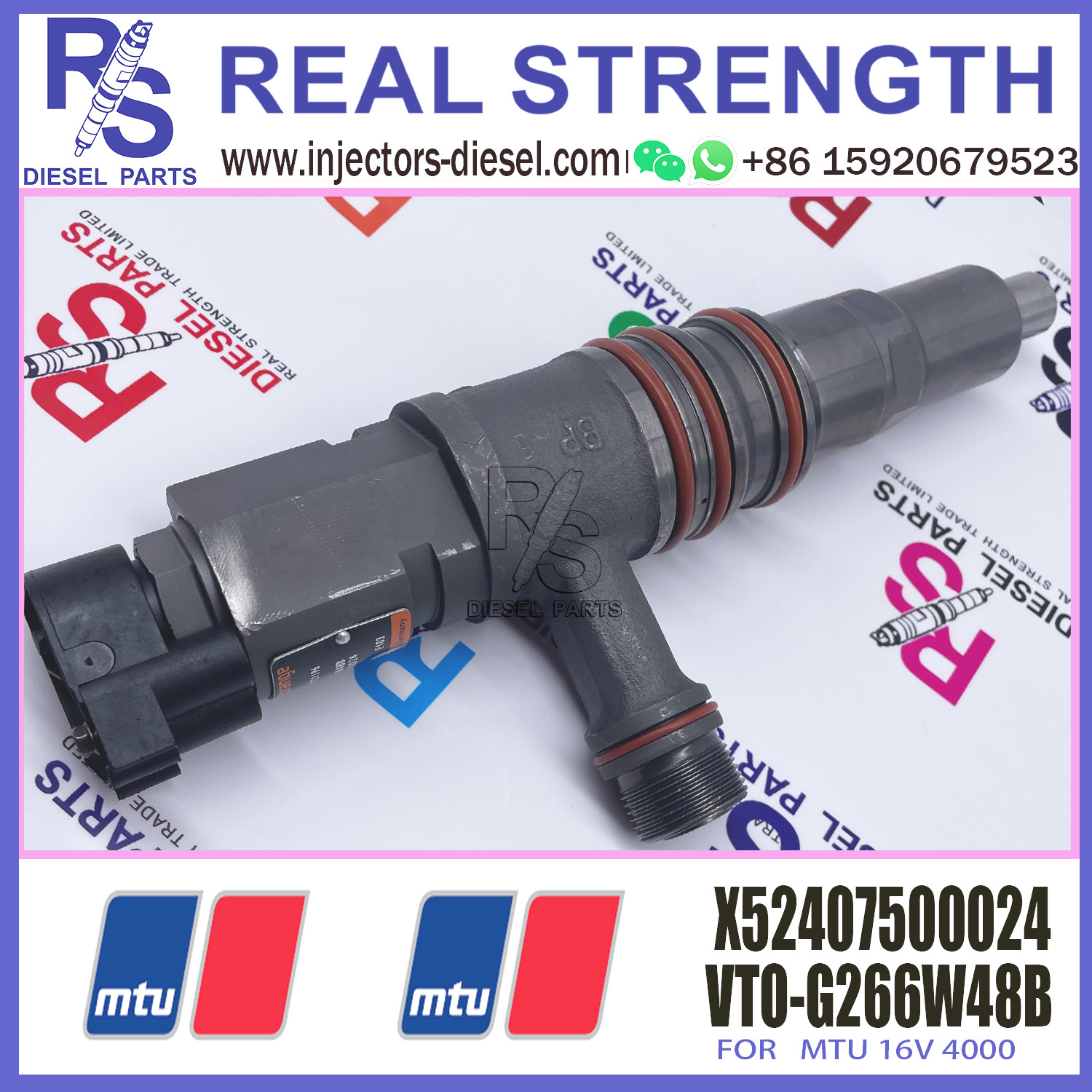 Инжекторы VTO-G266W48B X52407500024 двигателя дизеля MTU 16V 4000