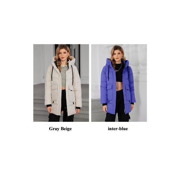 Стоящая колёсная капюшон средней длины хлопчатобумажная / нижняя куртка Тепло встречает моду