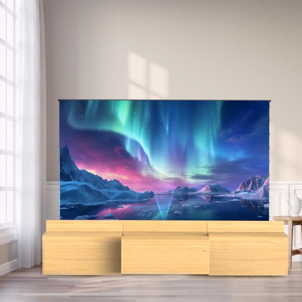 Motorized Modern TV Table Stand Mobile UST Projector Cabinets Intelligent