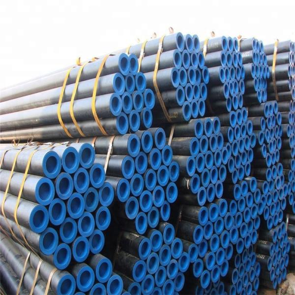 ASTMA53 API5L Round Black Carbon Steel Pipe Plain Screwed Finish
