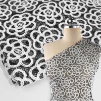 Cordon de tissu de broderie de qualité / dentelle pure Tissu de dentelle africaine pour robe de mariée