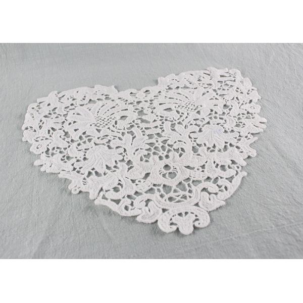 French Guipure Venice Lace Cotton Lace Neck Applique Water Soluble For Blouses